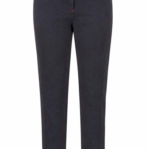 Equestrian Womens Blue Cotton Trousers Size 30 in L29 in Regular Hook & Eye - Equestrian