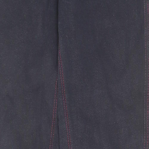 Equestrian Womens Blue Cotton Trousers Size 30 in L29 in Regular Hook & Eye - Equestrian