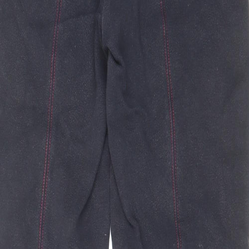 Equestrian Womens Blue Cotton Trousers Size 30 in L29 in Regular Hook & Eye - Equestrian