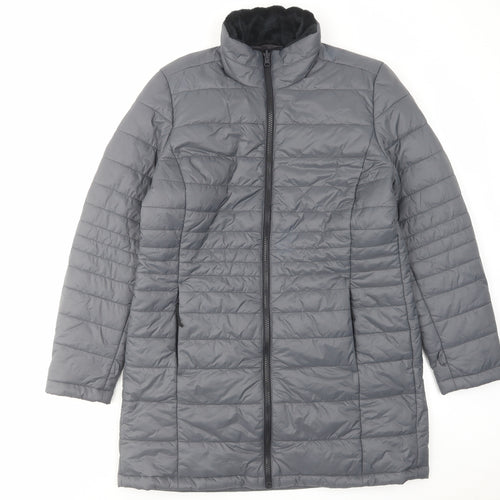 Lands' End Womens Grey Jacket Size M Zip