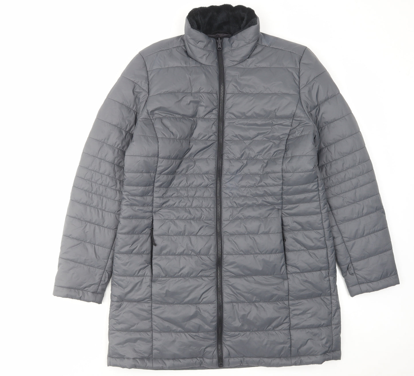 Lands' End Womens Grey Jacket Size M Zip