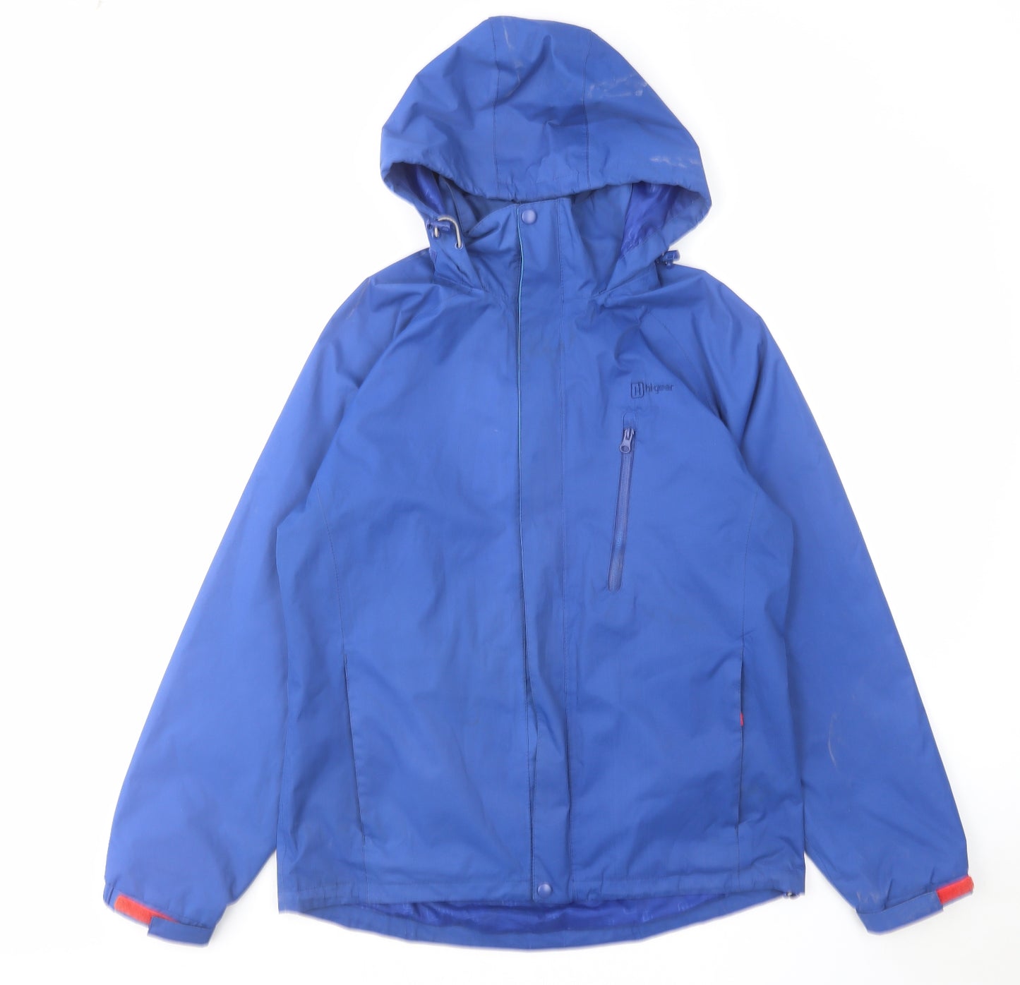 Hi Gear Mens Blue Windbreaker Coat Size M Zip