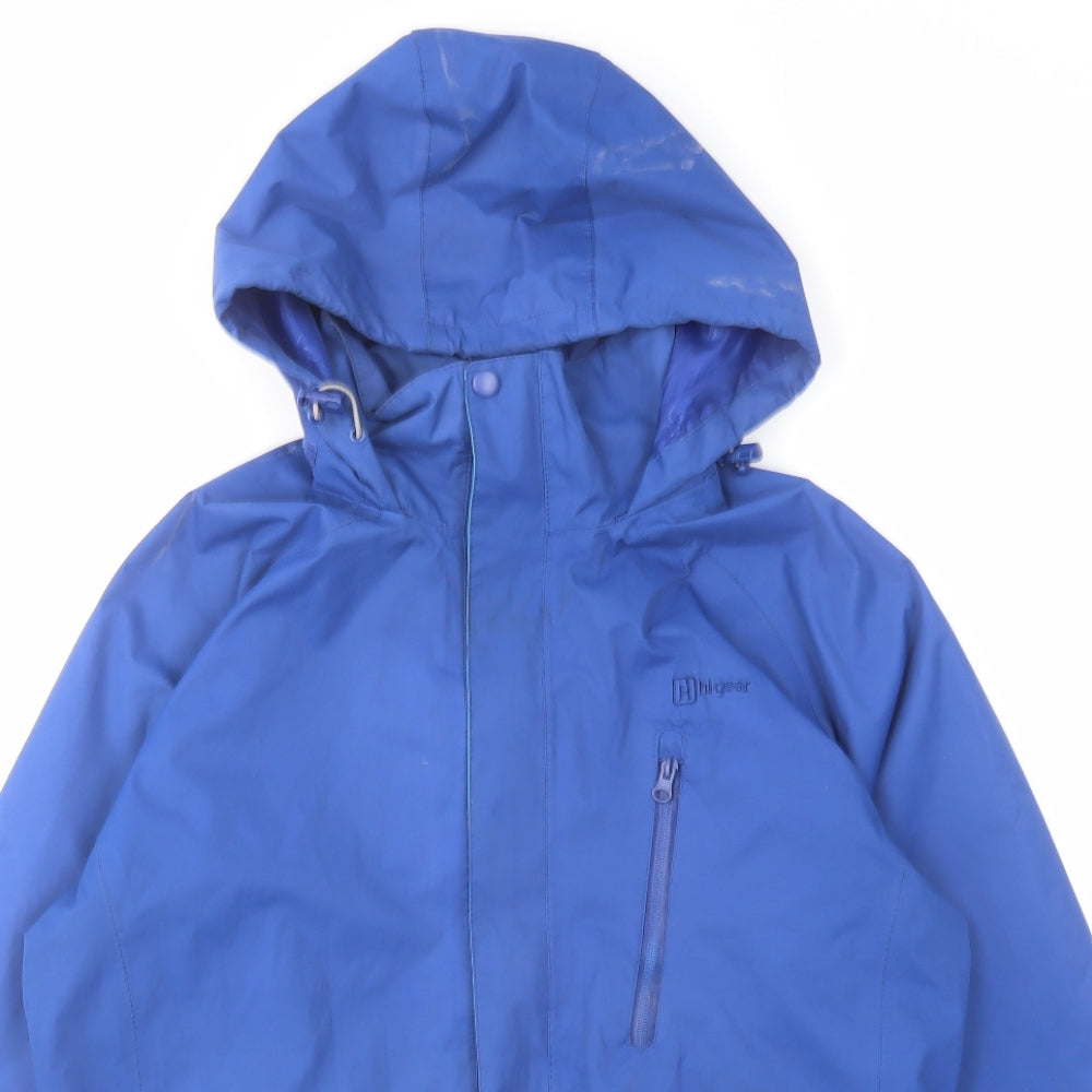 Hi Gear Mens Blue Windbreaker Coat Size M Zip