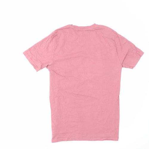 NEXT Mens Pink Cotton T-Shirt Size S Crew Neck