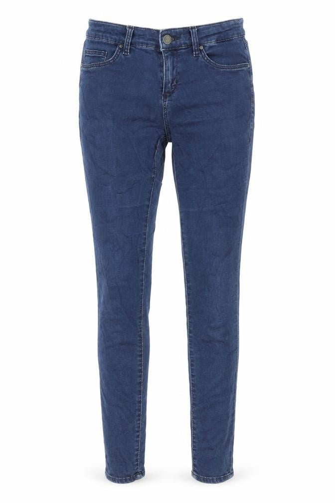 Topshop Womens Blue Cotton Skinny Jeans Size 28 in L32 in Regular Zip