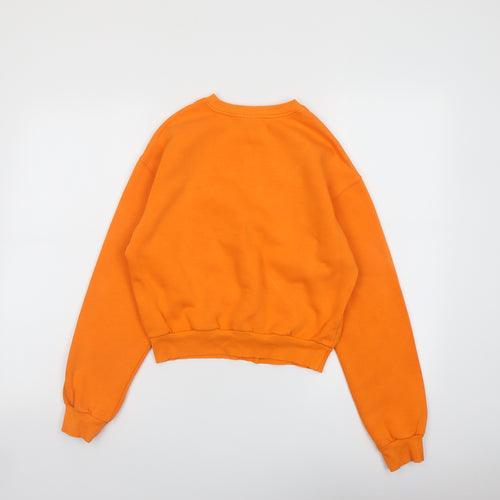 H&M Womens Orange Cotton Pullover Sweatshirt Size XS Pullover - I need my space NASA