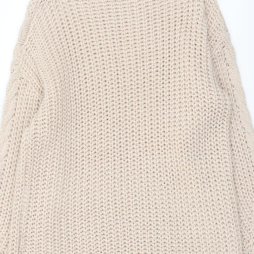 Brave Soul Womens Pink Roll Neck Acrylic Pullover Jumper Size S