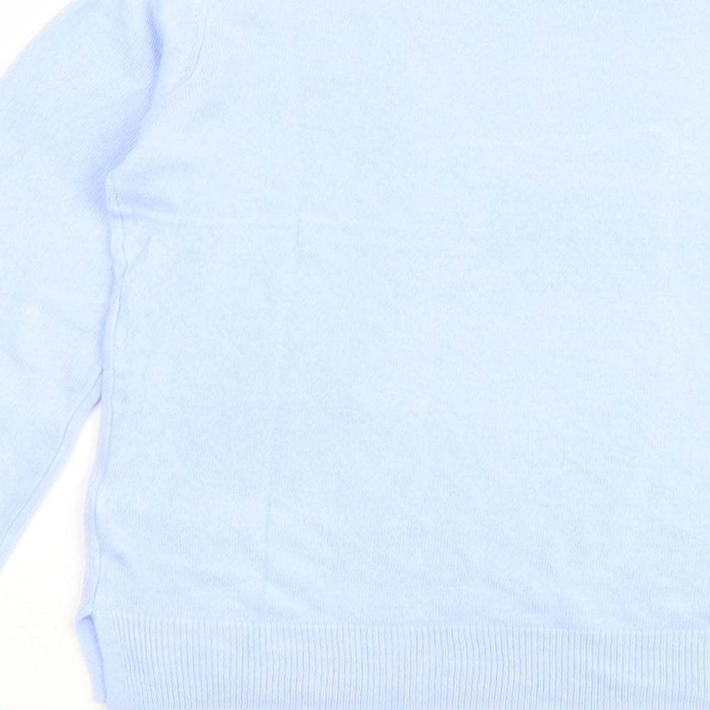 Marks and Spencer Womens Blue Round Neck Acrylic Pullover Jumper Size 12