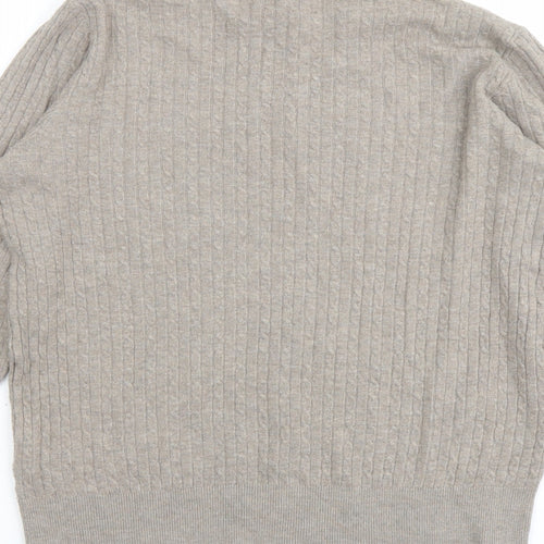 Piazza Italia Womens Beige Round Neck Viscose Pullover Jumper Size M