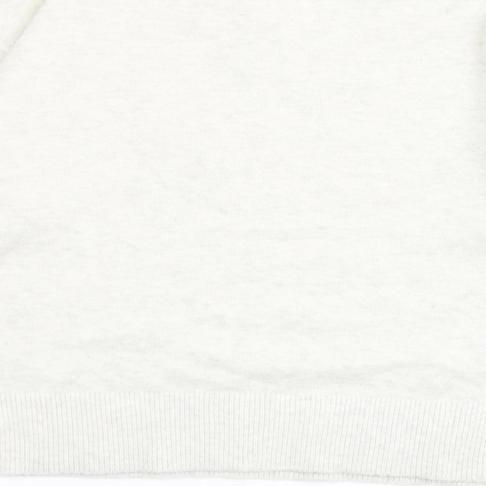 Marks and Spencer Womens Grey V-Neck Polyester Pullover Jumper Size M