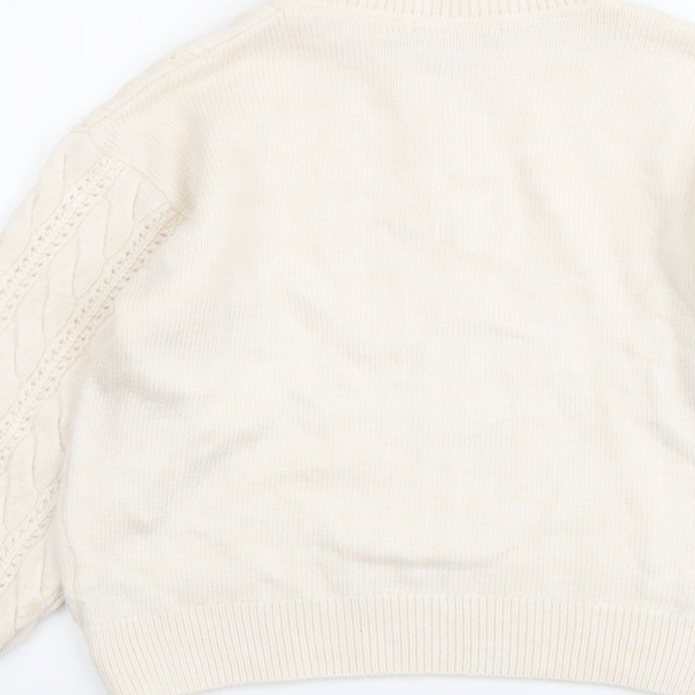 NEXT Womens Pink Collared Acrylic Pullover Jumper Size S