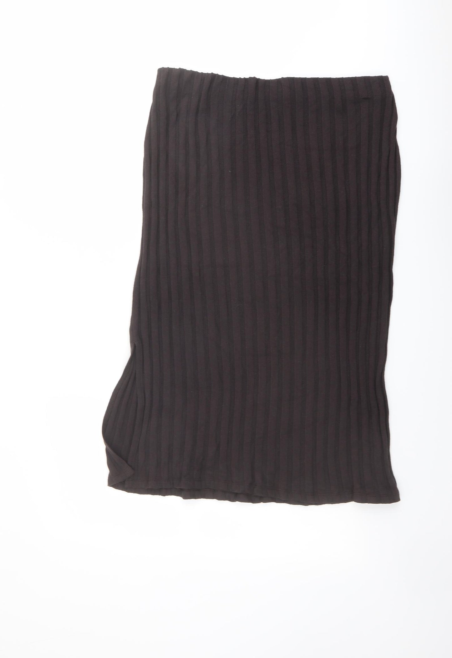 Marks and Spencer Womens Brown Polyester A-Line Skirt Size 16