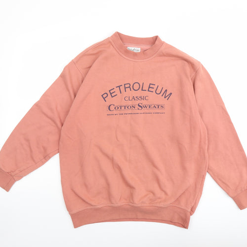 Petroleum Womens Pink Cotton Pullover Sweatshirt Size M Pullover - Classic Cotton Sweats