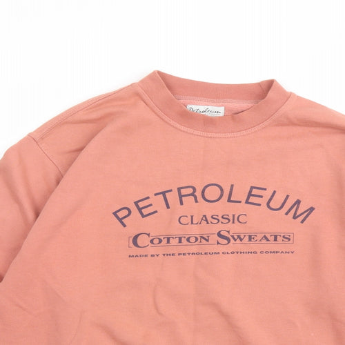 Petroleum Womens Pink Cotton Pullover Sweatshirt Size M Pullover - Classic Cotton Sweats