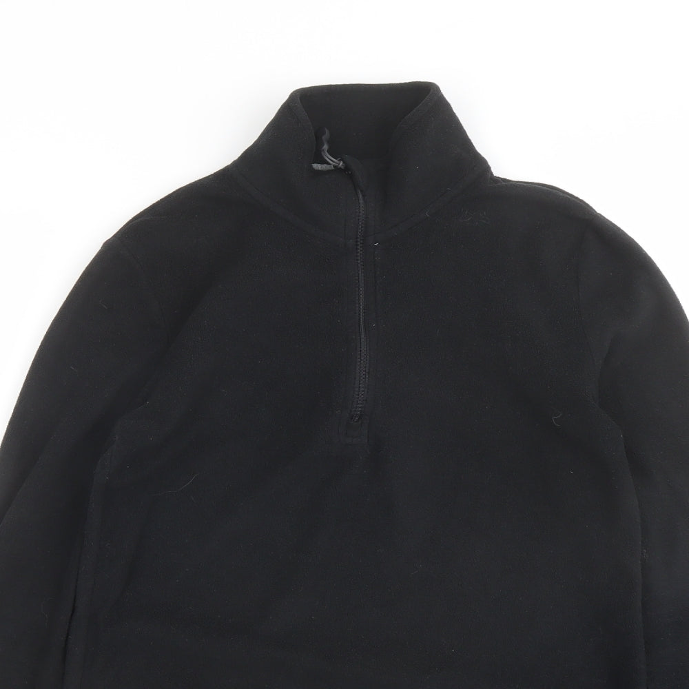 Peter Storm Womens Black Polyester Pullover Sweatshirt Size 10 Zip