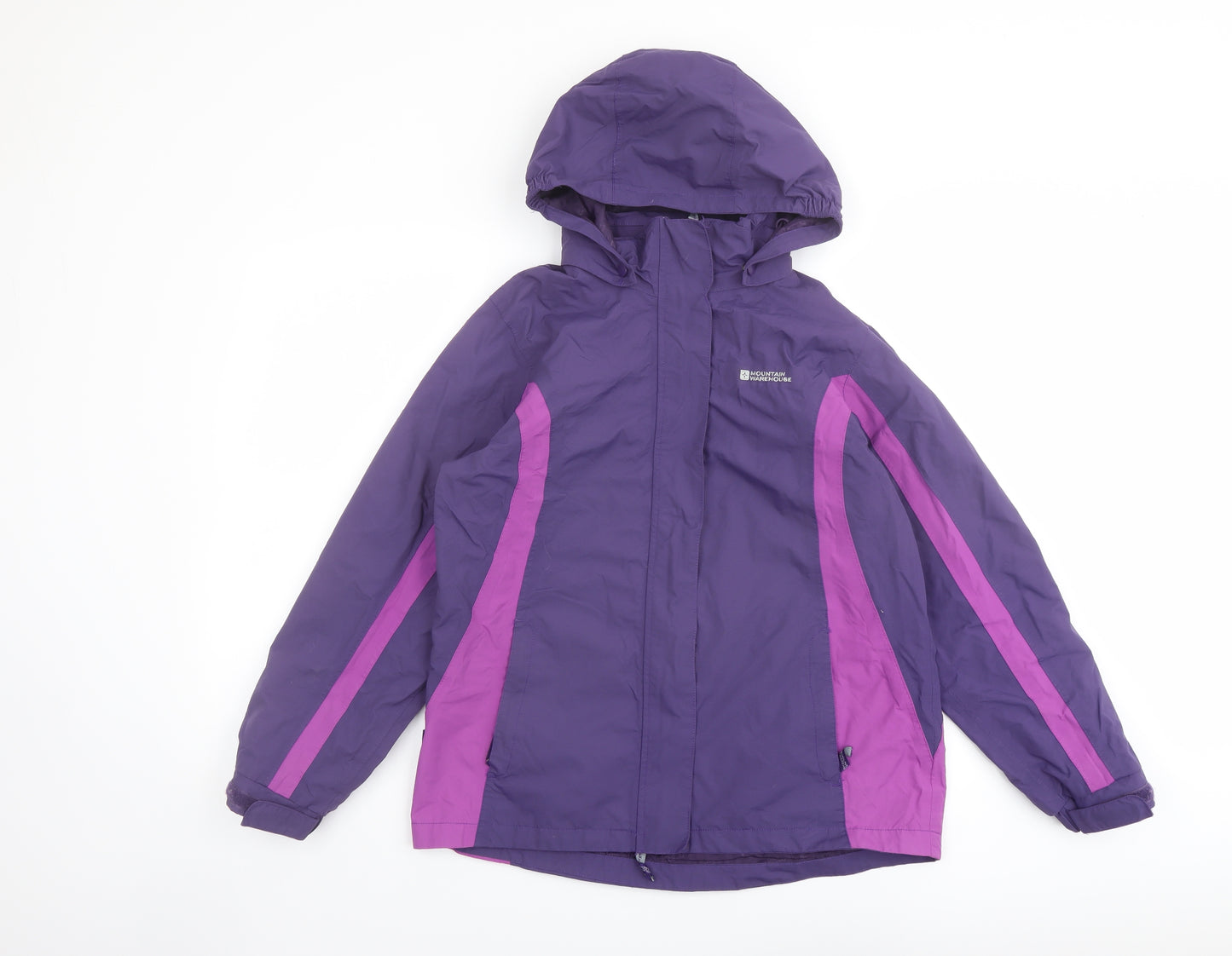 Mountain Warehouse Girls Purple Rain Coat Coat Size 13 Years Zip