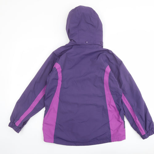 Mountain Warehouse Girls Purple Rain Coat Coat Size 13 Years Zip