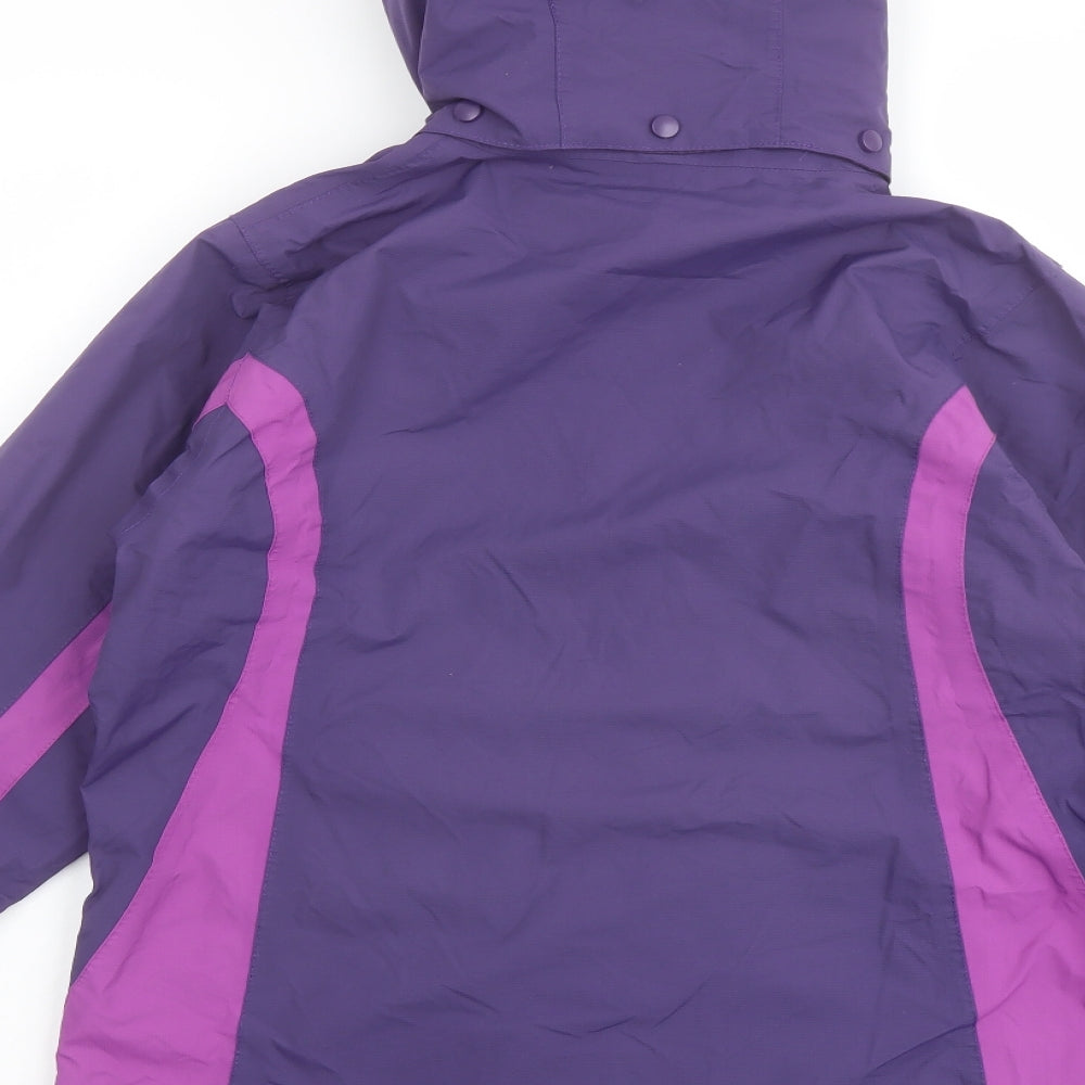 Mountain Warehouse Girls Purple Rain Coat Coat Size 13 Years Zip