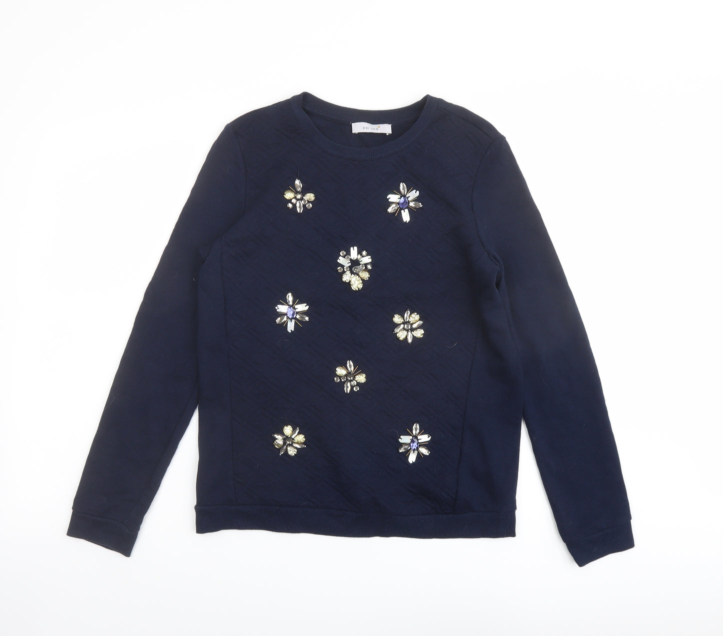 Per Una Womens Blue Cotton Pullover Sweatshirt Size 8 Pullover