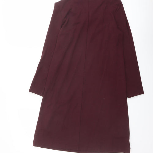 H&M Womens Red Viscose A-Line Size XS Boat Neck Pullover