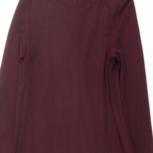 H&M Womens Red Viscose A-Line Size XS Boat Neck Pullover
