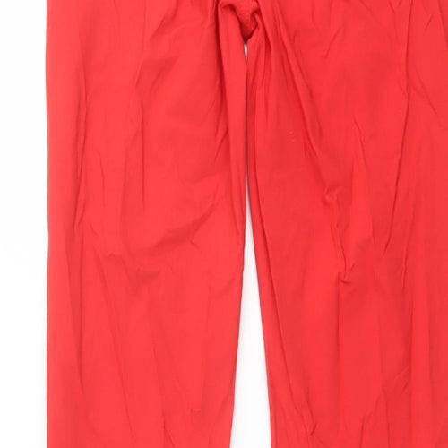 GOLFINO Womens Red Polyamide Trousers Size 12 L32 in Regular Button - Golf