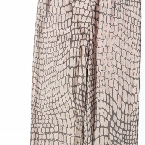 ASOS Womens Beige Animal Print Nylon Carrot Leggings Size 10 L25 in - Crocodile Print