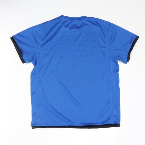Slazenger Mens Blue Polyester Basic T-Shirt Size S Crew Neck Pullover