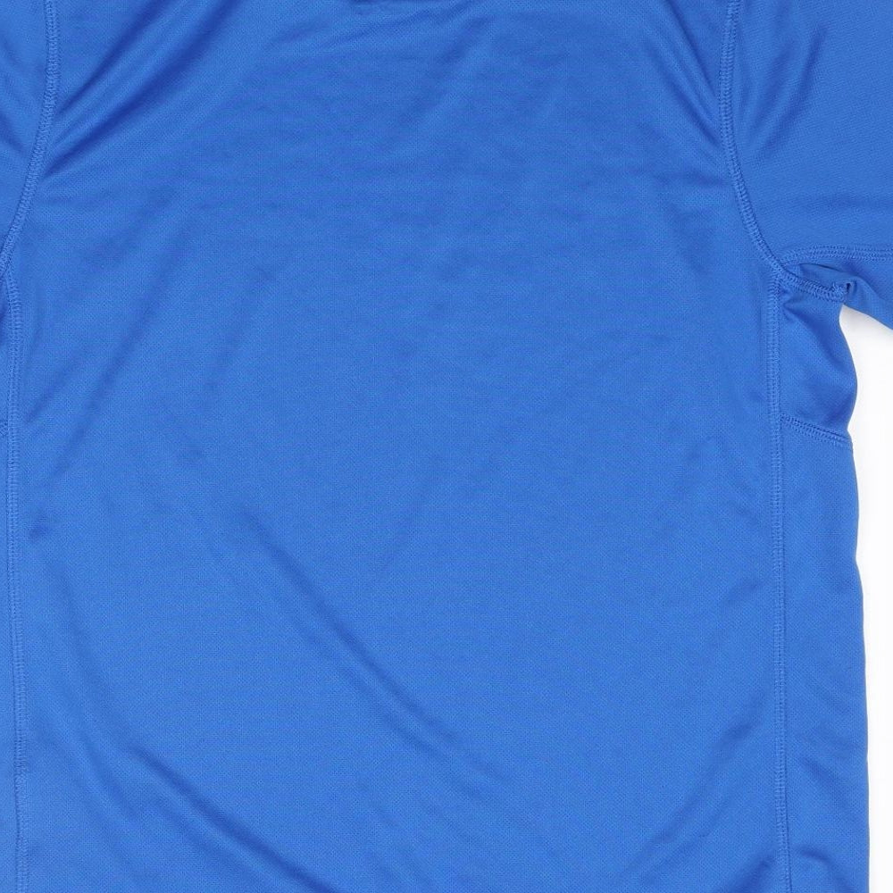 Slazenger Mens Blue Polyester Basic T-Shirt Size S Crew Neck Pullover