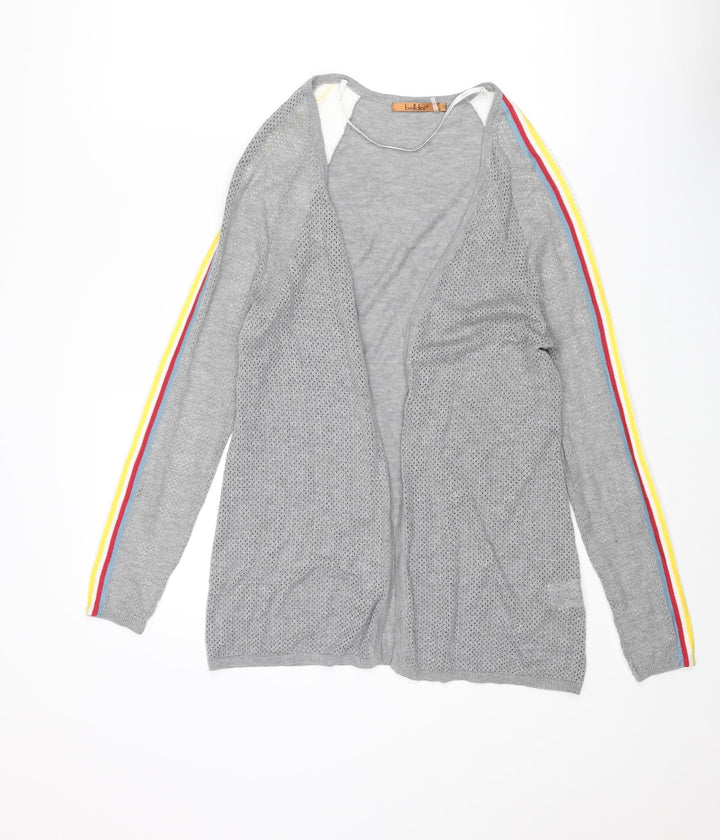 Belldini Womens Grey V-Neck Viscose Cardigan Jumper Size S