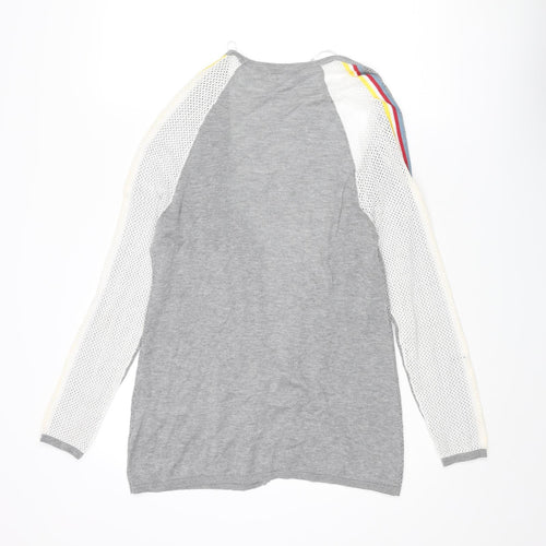 Belldini Womens Grey V-Neck Viscose Cardigan Jumper Size S