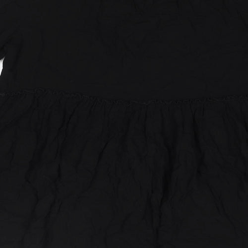 Apricot Womens Black Viscose Basic Blouse Size 8 V-Neck
