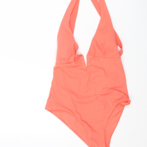 Zara Womens Pink Polyamide One Piece Size S - Halter