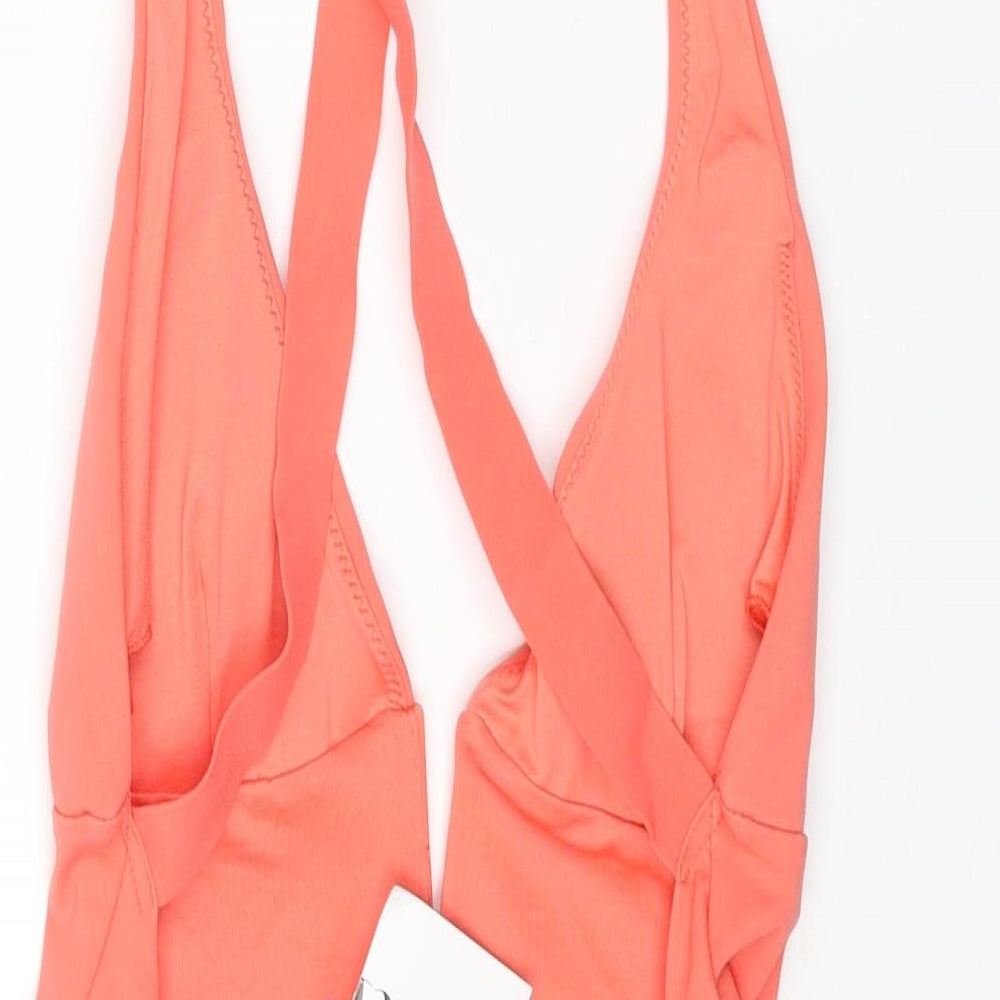 Zara Womens Pink Polyamide One Piece Size S - Halter