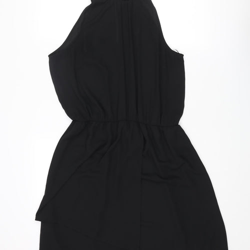 NEXT Womens Black Polyester A-Line Size 12 Halter Button