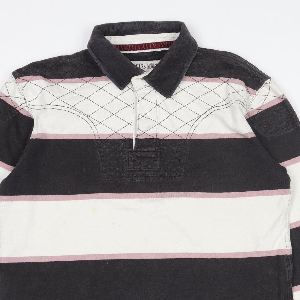 Joules Mens Multicoloured Colourblock Cotton Polo Size M Collared Button
