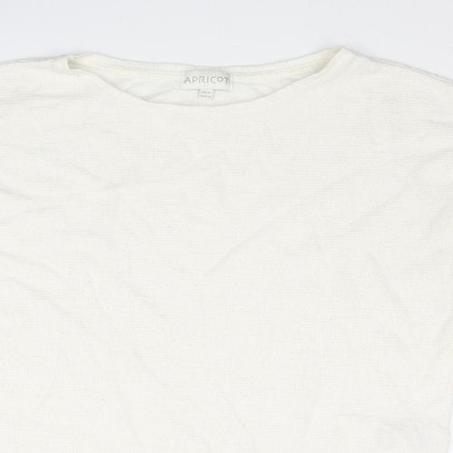 Apricot Womens Ivory Polyester Basic T-Shirt Size 12 Boat Neck