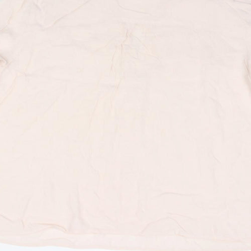 Monsoon Womens Pink Viscose Basic Blouse Size 10 V-Neck