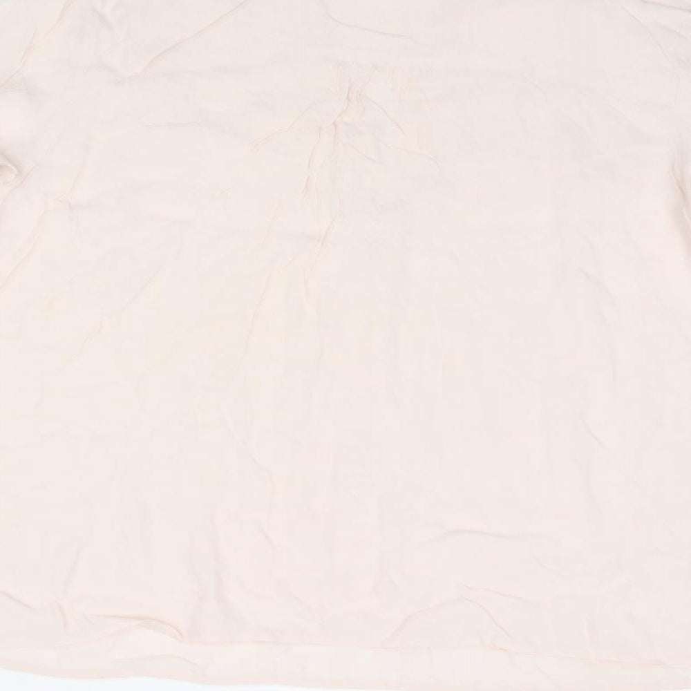 Monsoon Womens Pink Viscose Basic Blouse Size 10 V-Neck