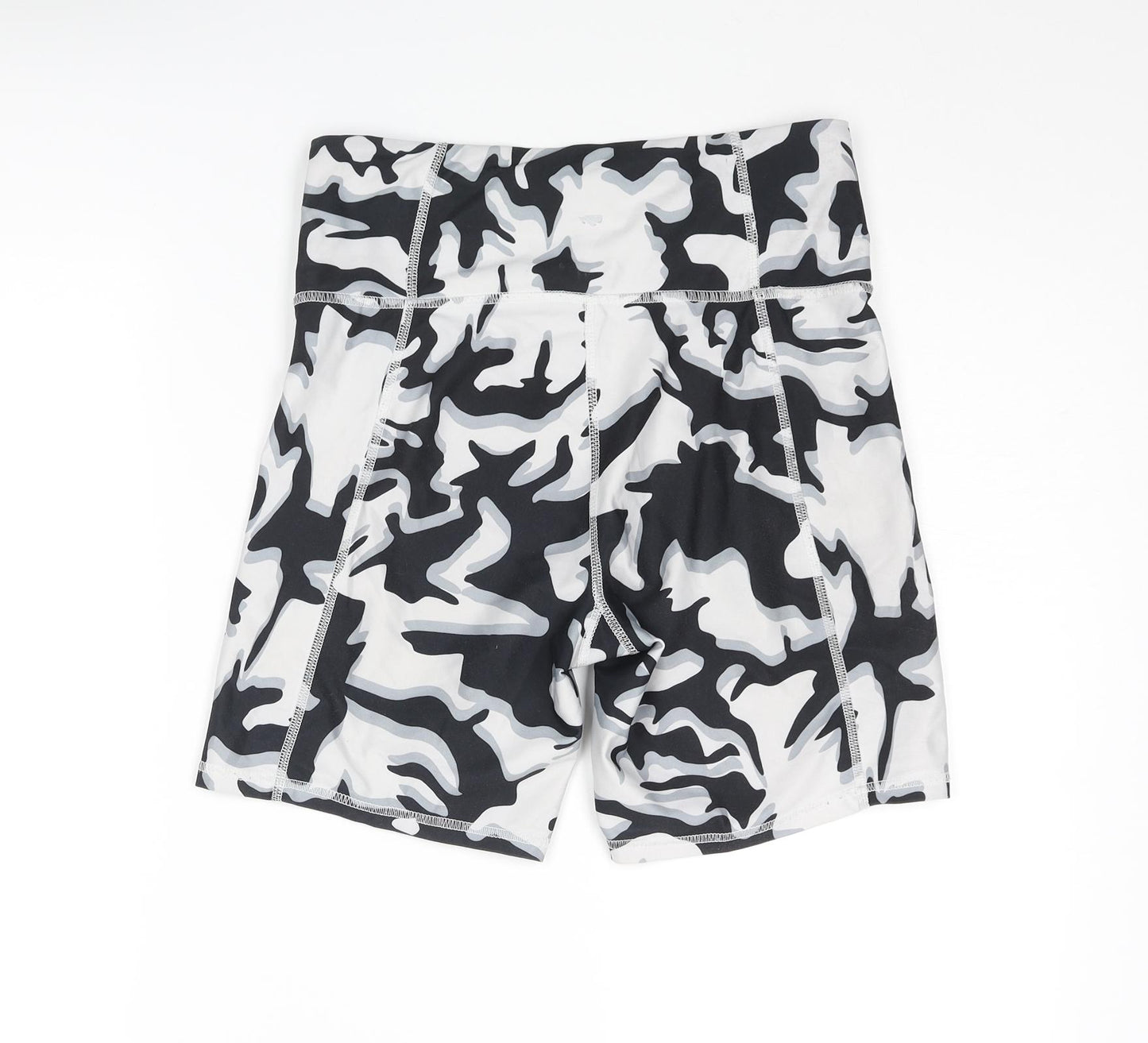 Marika Womens Black Geometric Polyester Biker Shorts Size M L6 in Regular