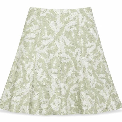 Cotswold Collections Womens Green Geometric Viscose Swing Skirt Size M