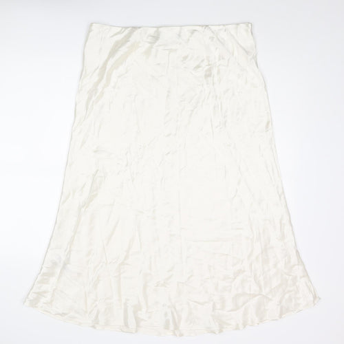 Marks and Spencer Womens Ivory Viscose Swing Skirt Size 18