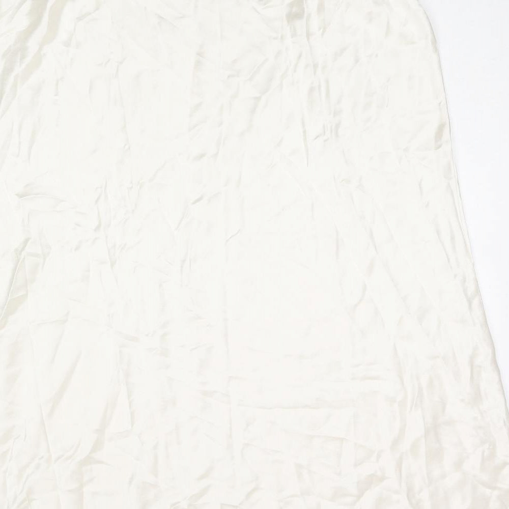 Marks and Spencer Womens Ivory Viscose Swing Skirt Size 18