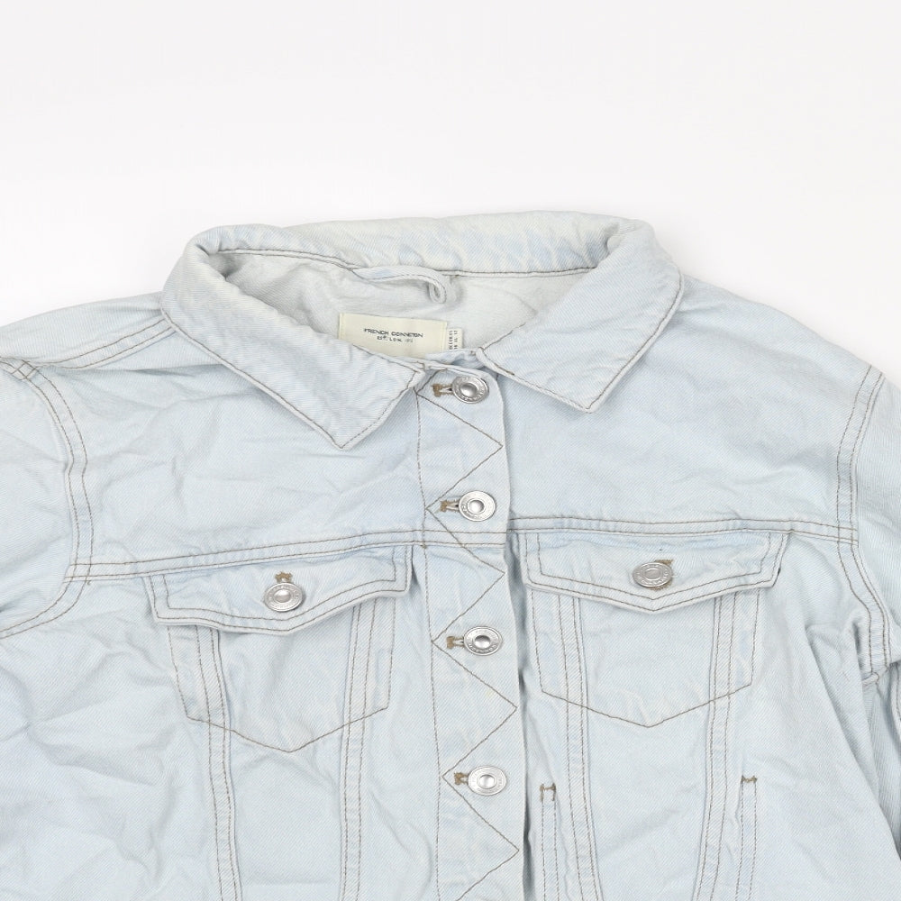 French Connection Womens Blue Jacket Size 16 Button