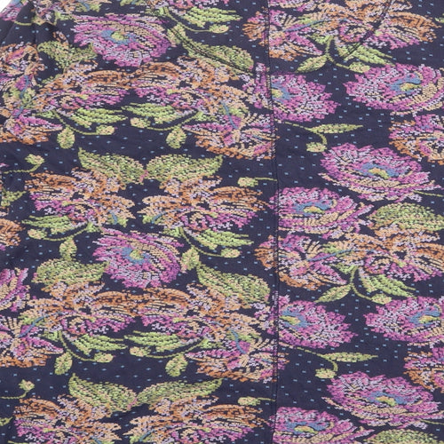 Fat Face Womens Multicoloured Floral Viscose Basic Blouse Size 12 Round Neck