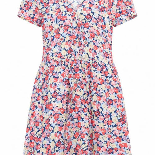 Sportsgirl Womens Multicoloured Floral Viscose A-Line Size 8 V-Neck Zip