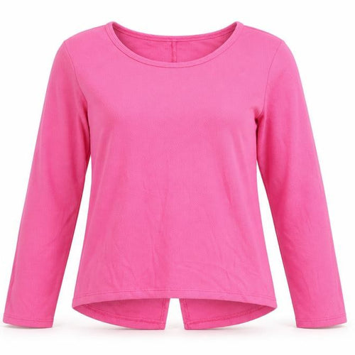 BASSINI Womens Pink Viscose Basic T-Shirt Size M Round Neck - Size M-L