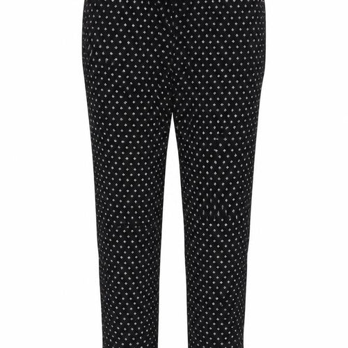 Denver Hayes Womens Black Geometric Viscose Jogger Trousers Size S L25 in Regular Drawstring