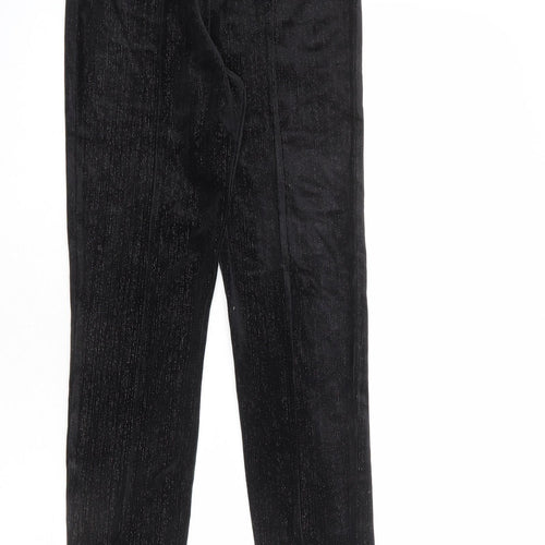 Zara Womens Black Polyester Jogger Leggings Size M L34 in - Front Slits
