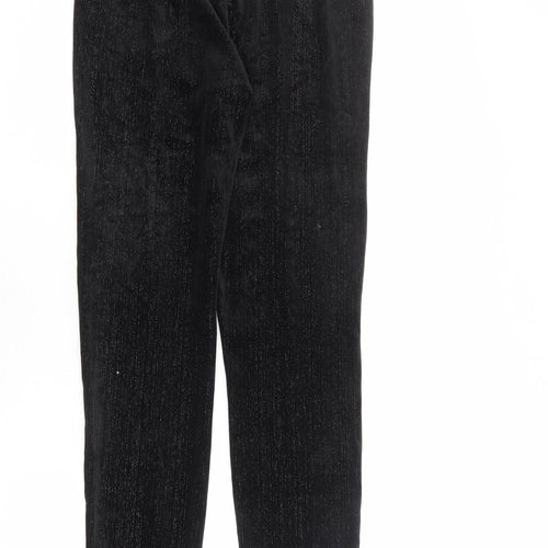 Zara Womens Black Polyester Jogger Leggings Size M L34 in - Front Slits